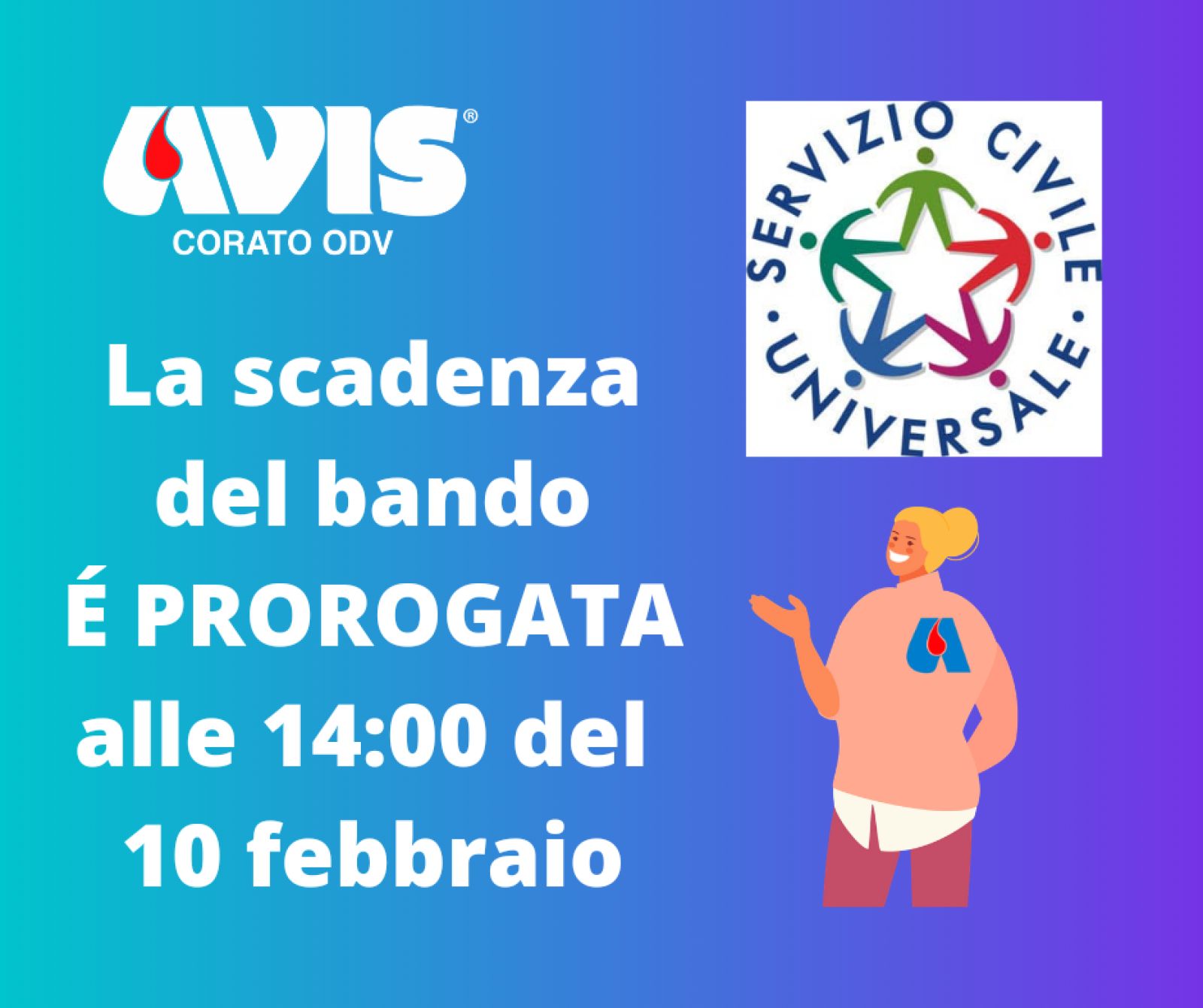 Proroga bando Servizio Civile Universale
