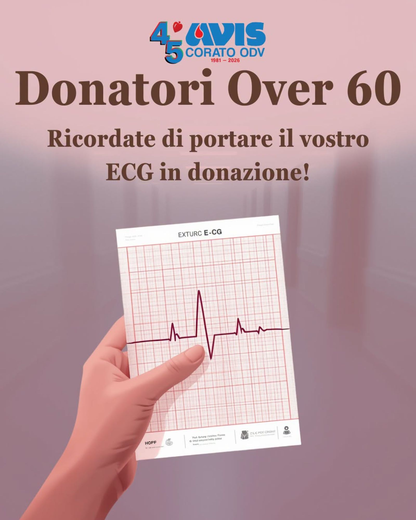 AVVISO IMPORTANTE per i donatori OVER 60