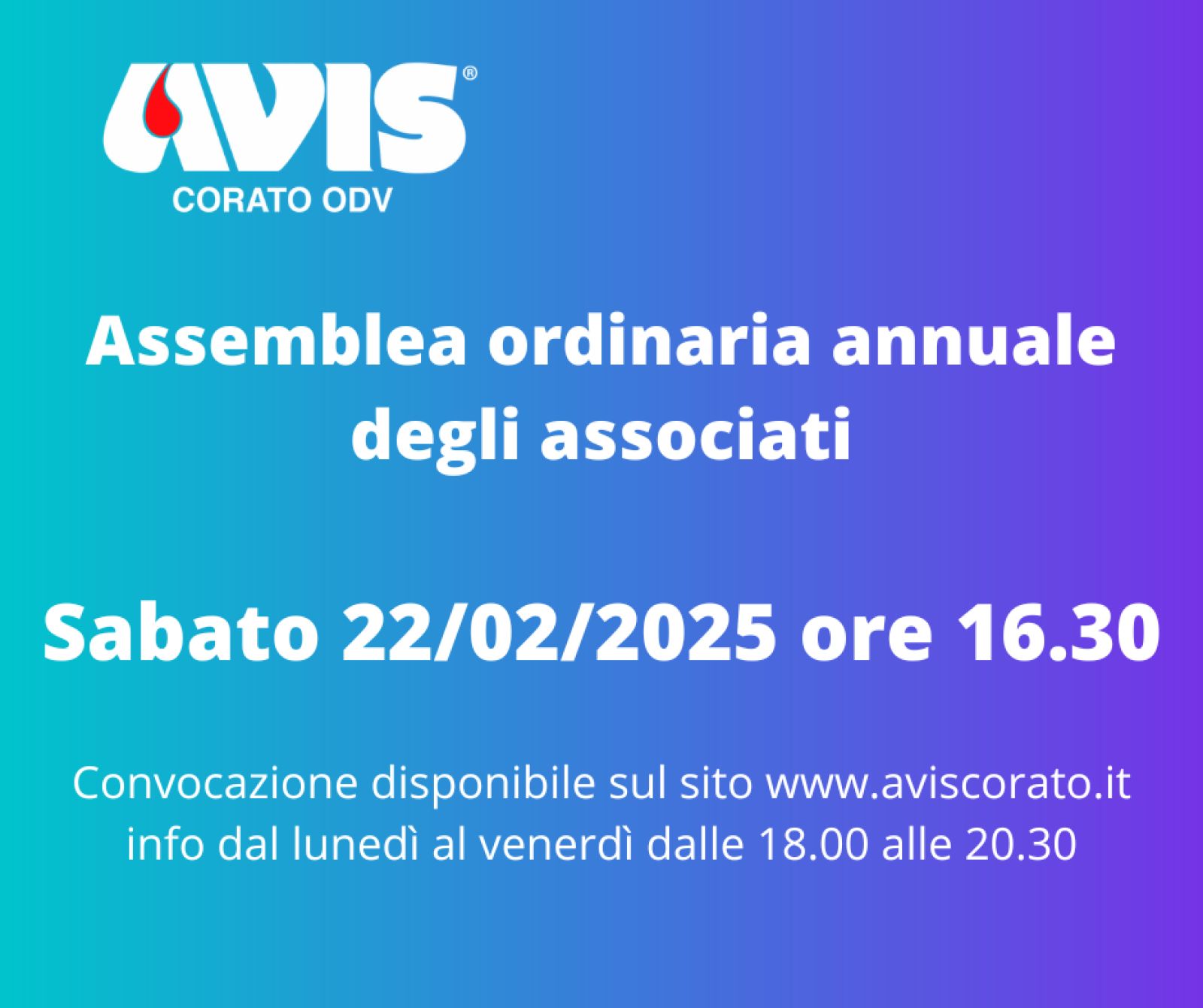 CONVOCAZIONE ASSEMBLEA ORDINARIA ANNUALE DEGLI ASSOCIATI