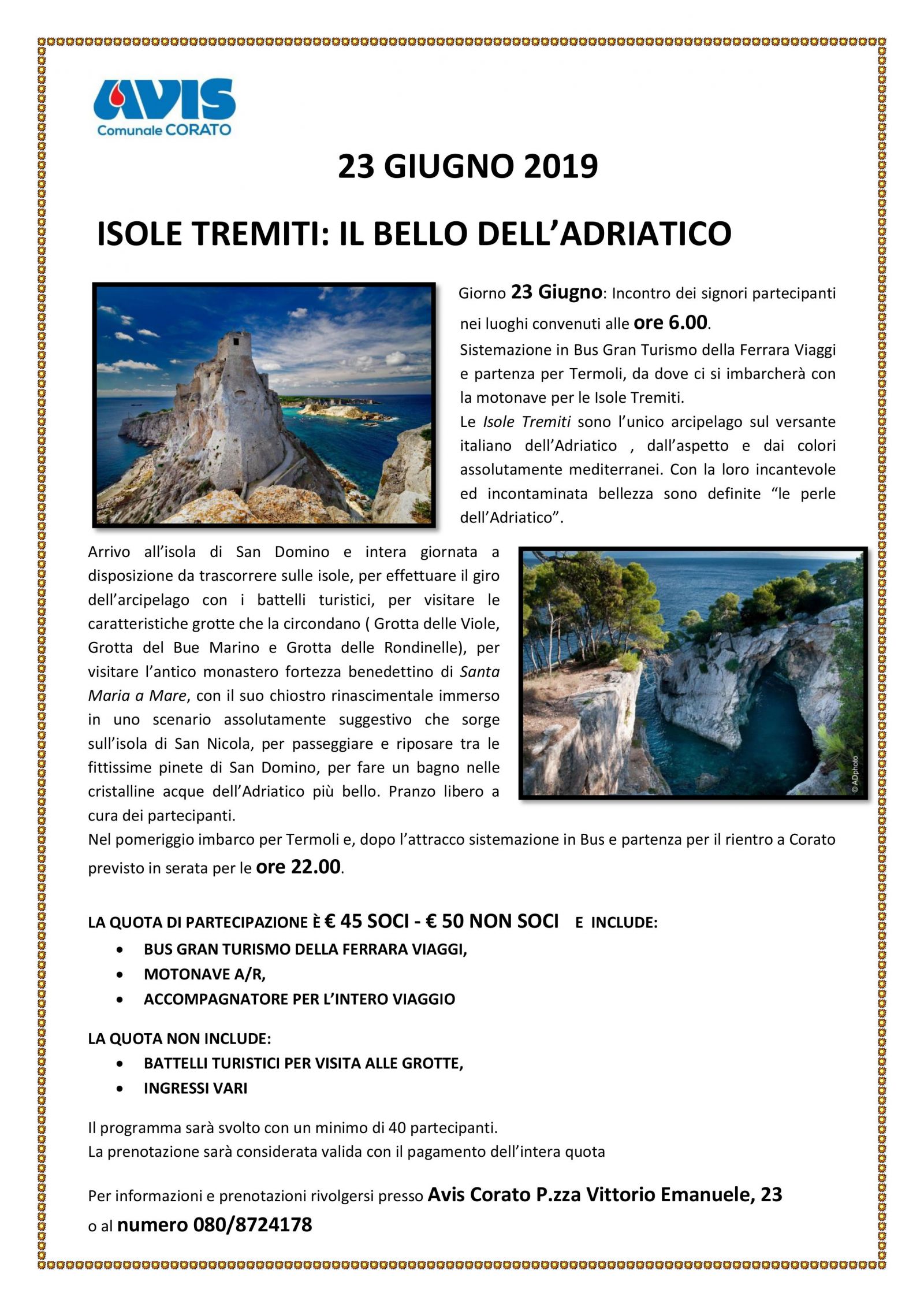 Gita sociale 2019 Isole Tremiti